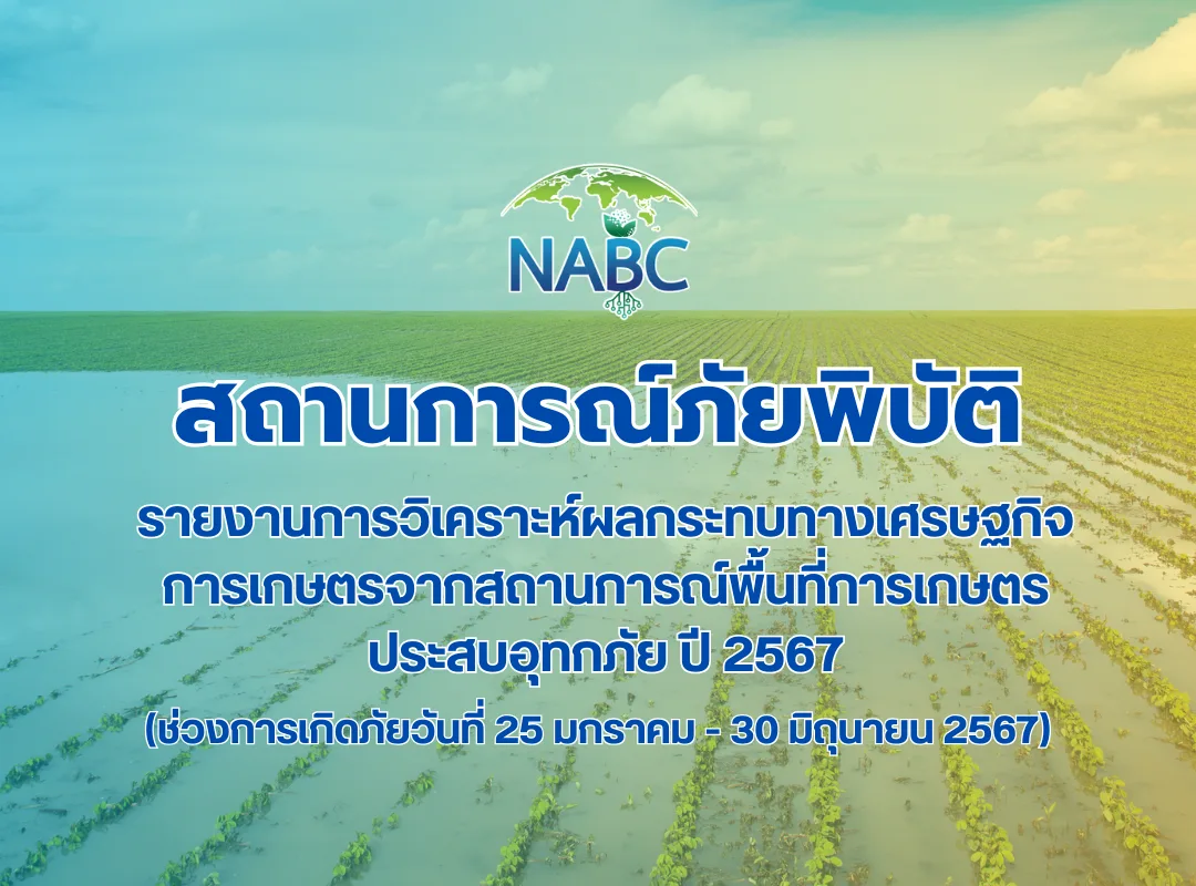รายงานการวิเคราะห์ผลกระทบทางเศรษฐกิจการเกษตรจากสถานการณ์พื้นที่การเกษตรประสบอุทกภัย ปี 2567 (ช่วงการเกิดภัยวันที่ 25 มกราคม - 30 มิถุนายน 2567)